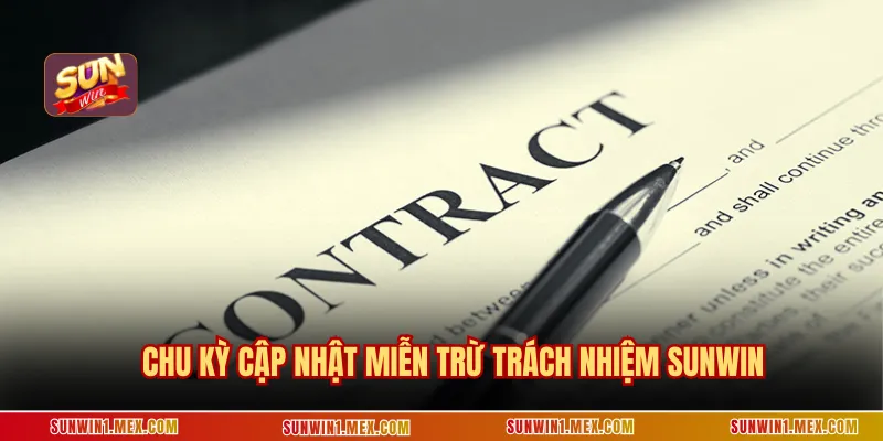 Chu kỳ cập nhật miễn trừ trách nhiệm Sunwin